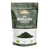 Spirulina Pulver Bio 100g. Organic Raw Spirulina Alga Powder. Vegan, Natürlich und Rein,...