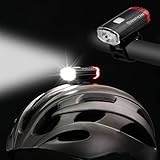Senticam Fahrrad Helm Licht, USB wiederaufladbare Dual Front und Rear Fahrrad Helm...