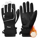 Ryaco Winterhandschuhe, Skihandschuhe wasserdichte Warme Touchscreen Handschuhe für...