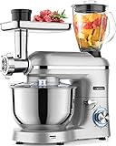 Homlee 3 in 1 Universal Küchenmaschine 1800W Multifunktionale Knetmaschine 6-stufige...