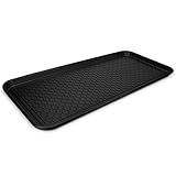 Navaris XL Schuhabtropfschale Schuhmatte Ablage - Schuhablage 76x38x3cm mit erhöhtem Rand...
