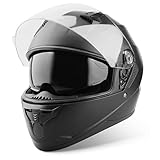 VINZ Kennet Integralhelm mit Sonnenblende | Motorrad Helm Vollvisierhelm Mopedhelm ECE...