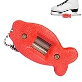 Honeyboy Schlittschuh-Schärfwerkzeug,Diamantbeschichtetes Schärfmesser mit Fischmotiv -...