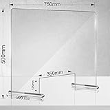 Manschin Laserdesign Spuckschutz aus Acrylglas Schutzwand Hustenschutz Niesschutz...