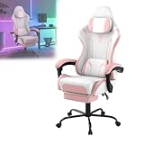 HENGMEI Gaming Stuhl Massage Computerstuhl Ergonomisch Gaming Sessel Bürostuhl Drehstuhl...