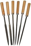 Rayher Feilen-Set/Werkzeug-Raspeln mit Holzgriff, Set 6-teilig, ideal für Specksteine und...