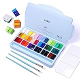 ARTFLY HIMI Gouache Farben Set, 36 Farben x 12 ml, Twin-Jelly-Cup-Design mit 3...
