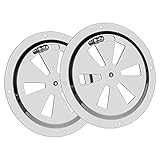 Vegena 2 Stück Edelstahl Rund Lüftungsrosette, 125mm Lüftungsblech Kiemenlüfter...