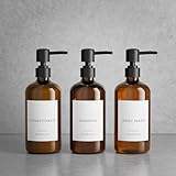 Stylischer Shampoo- und Spülungsspender, Set mit 3 Stück, Moderne 600 ml Duschseife,...