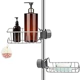 Katouigb 2 Stück Duschablage ohne Bohren Edelstahl, Duschregal Rostfrei Duschkorb für...