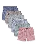 Lower East Herren American Boxershorts, 6er Pack, Mehrfarbig), Gr. Large