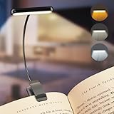 iFalarila Leselampe Buch Klemme, Breite Lichtabdeckung, USB C Wiederaufladbare...