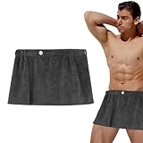 DqiUnaX Saunakilt Herren, Saunatuch Herren Mit Klettverschluss, Schnelltrocknendes...