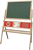 roba Tafel, Standtafel drehbar mit Schreibtafel liniert, Maltafel magnetisch, Uhr, ABC,...