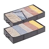 Lifewit 2 Stück Unterbett Aufbewahrungsbox mit Deckel, Unterbettkommode...