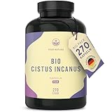 Bio Cistus Incanus - 270 Kapseln mit Polyphenolen - 1500mg hochdosierte Zistrose pro Tag -...