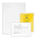 Hülle DIN A6 Schutzhülle 148 x 105 mm [3 Stück] Ausweishülle Impfbescheinigung für...