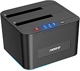 FIDECO Festplatten Dockingstation, USB3.0 SATA HDD Dockingstation für 2,5 und 3,5 Zoll...