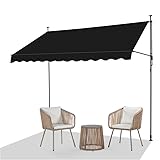 Bonnlo Klemmmarkise ohne Bohren, Sonnenschutz, Wasserdicht und Höhenverstellbar Markise...