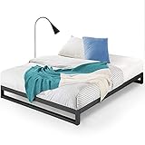 Zinus Trisha Bett 140x200 cm - Höhe 18cm - Metall Plattform Bettrahmen mit Holzlattenrost...
