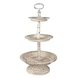 HAES DECO - Etagère 3-lagig - Format Ø 29x53 cm - Farbe Beige - aus Metall -...