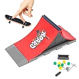 Finger Skateboard Rampen, Mini Finger Skateboards mit Rampen und Zubehör Set...