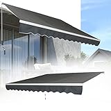 NAIZY Markise Balkon 300x250cm Aluminium Gelenkarmmarkise Balkonmarkise Sonnenschutz...