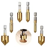 CEEYSEE 6 Stücke Kegelsenker Set Ø 6-19 mm Sechskant Senker Bohrer 90°Center...