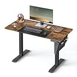 SONGMICS Höhenverstellbarer Schreibtisch elektrisch, 60 x 120 x (72-120) cm,...