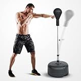 POWRX Punchingball I Standbox Trainer höhenverstellbar I Standboxball Profi verstellbar...
