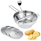 vvhippo Passiergerät Edelstahl, Passiergerät aus Edelstahl mit 3x Siebeinsatz,...