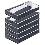 Owelth 5 Stück Unterbettkommode, 90L Unterbett Aufbewahrungsbox Vliesstoff,...