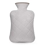 BYXAS Wärmflasche - PVC 2L Wärmflasche Hot Water Bag mit Deckel, Schmerzen lindern...