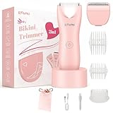 Kiavox Körperhaartrimmer für Frauen, wiederaufladbarer elektrischer Körperrasierer mit...