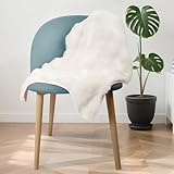 Votoko Faux Kunstfell Teppich Unregelmäßig, Kaninchenfell Teppich Langflor 50x80cm,...