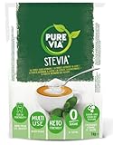 Pure Via Stevia Süßstoff 1kg | Zuckerfrei, Keto-Freundliche & Null Kalorien...