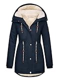 TOMEEK Damen Winterjacke Winter Warm Wintermantel Damen Lang Winterparka mit...