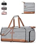 Lekesky Reisetasche Damen 80L Faltbare Reisetasche Weekender Sporttasche mit Schuhfach,...
