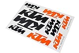 KTM Sticker Aufkleber, Maße 17,2 x 24,8 cm, Bike Industries Logo auf Bogen, Rahmen...