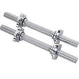 Sunny Health & Fitness 35,5 cm Hantelstangen-Set aus Chrom mit Gewinde, verstellbare...
