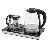 Elektrischer Wasserkocher, 2.8L Doppelflammiger Elektrischer Wasserkocher mit LCD-Anzeige,...