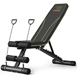 Fitgoods Verstellbare Hantelbank für Heim-Fitnessstudio, faltbare 317,5 kg Workout-Bank...