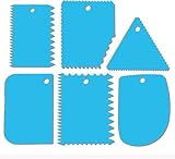 6 Stück Teigkarte Silikon,Teigschaber Teigschaberkarte Silikon,Dough Scraper card...
