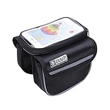 lerwliop Vorderradtasche Haltbarkeit Premium-Material Fahrradtasche Handyhalterung...