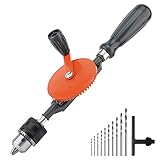 Housolution Handbohrmaschine, Leistungsstark 3/8 Zoll (1.5-10mm) Spannfutter Stahlguss...