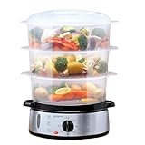 alpina Dampfgarer - Dampfmaschine 230V/800W - 3 Schicht Topf - BPA Frei -...