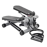 PORTENTUM Mini Stepper für Zuhause mit Widerstandsbändern und LCD-Display 5 Funktionen...