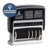 STEMPEL-FABRIK Datumstempel S120/WD/Selbstfärbender Stempel mit Datum & Texten...