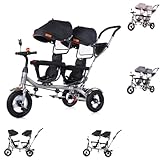 Chipolino Tricycle Dreirad 2Play Zwei Kinder bis 50 kg Gummireifen Lenkstange,...
