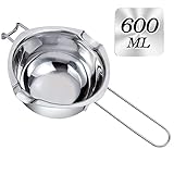 JOYIT Kerzen Schmelztopf 600ml - Schokoladen Schmelztiegel Edelstahl 304, Wasserbad...